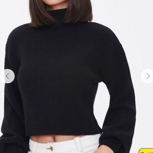 Black turtleneck sweater